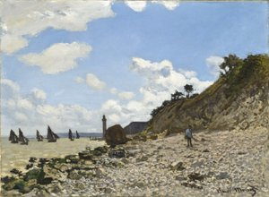The Beach at Honfleur, 1864-1866 av Claude Monet