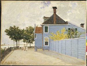 Blå huset, Zaandam av Claude Monet