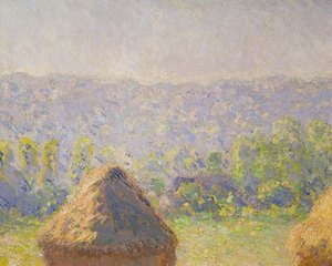 Höstackarna eller, The End of the Summer, at Giverny, 1891 olja på duk detalj från 19132