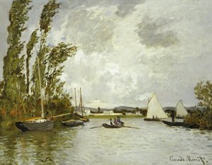 Den lilla grenen av Seine vid Argenteuil av Claude Monet