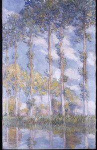 Poplarna av Claude Monet