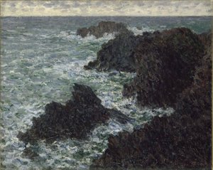 The Rocks at Belle-Ile, The Wild Coast, 1886. av Claude Monet