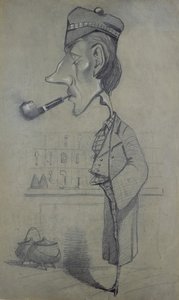 The Scotsman with a Pipe, 1857 av Claude Monet