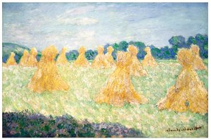 Flickorna i Giverny, solglans av Claude Monet