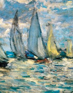 Båtarna eller regattan i Argenteuil (detalj) runt 1874 av Claude Monet