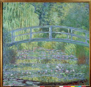 Spången och näckrosbassängen av Claude Monet