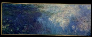 Nymforna; molnen. Vänster del av triptyken målad i Giverny. Målning av Claude Monet (1840-1926) av Claude Monet