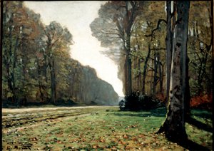 Trottoaren i Chailly (Fontainebleau), ca 1865 (olja på duk) av Claude Monet
