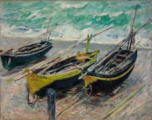 Tre Fiskerbåde av Claude Monet