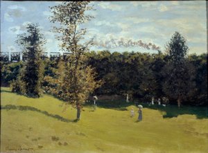 Tåg på landsbygden, ca 1870 (olja på duk) av Claude Monet