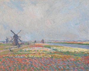 Tulpanfält nära Haag. av Claude Monet