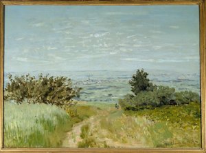 Utsikt från slätten till Argenteuil, Sannois sluttningar 1872. Målning av Claude Monet (1840-1926) av Claude Monet