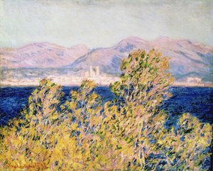 Utsikt över Cap d"Antibes med Mistralblåsningen, 1888 av Claude Monet
