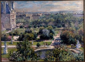 Utsikt över Tuilerieträdgården i Paris av Claude Monet