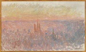 Allmän vy över staden Rouen av Claude Monet