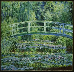 Näckrosor och en japansk bro av Claude Monet