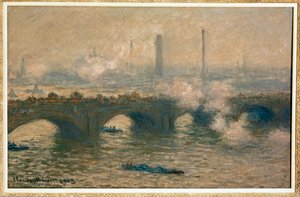 Waterloo Bridge. Grå dag (olja på duk) av Claude Monet