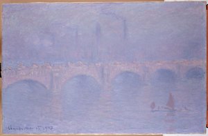 Waterloo Bridge, disigt solsken av Claude Monet