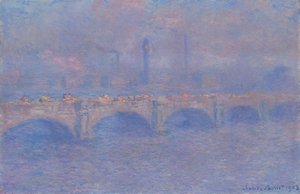 Waterloo Bridge, solljuseffekt av Claude Monet