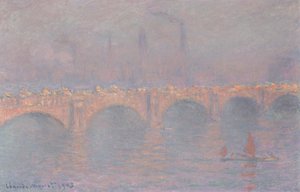 Waterloo Bridge, beslöjad sol av Claude Monet