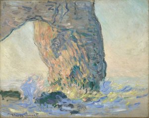 Waves at the Manneporte, cirka 1885 (olja på duk) av Claude Monet