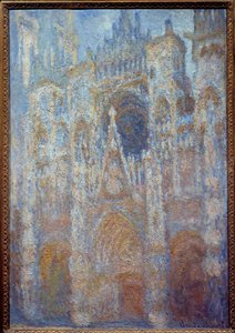 la cathedrale de Rouen, le portal soleil matinal, harmonie bleu Målning av Claude Monet (1840-1926) 1893 Sön. 0,91 x 0,63 m Paris, musee d