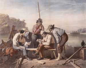 I ett problem, Mississippi Raftsmen spelar kort av Claude Régnier