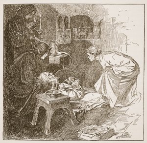 Death of Bede, illustration från 