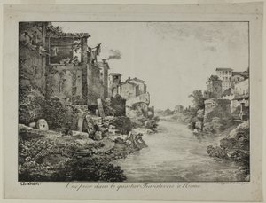 Utsikt i Trastevere-kvarteret, Rom