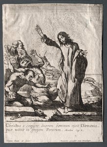 Jesu Kristi mirakel: Kristus befriar de besatta. av Claude Vignon