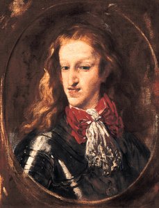 Porträtt av Karl II (1661-1700) kung av Spanien. Målning av Claudio Coello (1642-1693)