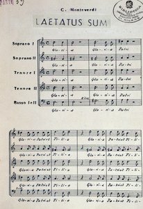 Musikmusik av Dixit dominus av Monteverdi av Claudio Monteverdi