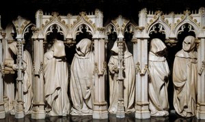 De ångerfulla i Filip den hårdes grav (1342-1404) Skulptur av Claus Sluter (1350-1406) 1400-talet. Dijon, Museum of Fine Arts