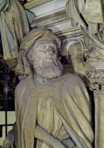 Moses brunn, detalj av Daniel från den sexkantiga piedestalen, 1395-1404 sten