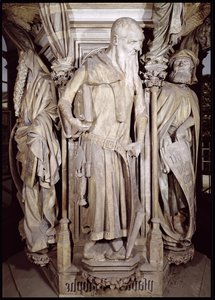 Moses brunn, detalj av Jesaja från den sexkantiga piedestalen, 1395-1404 sten