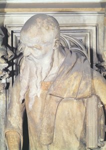 Moses brunn, detalj av Jesaja från den sexkantiga piedestalen, 1395-1404 sten