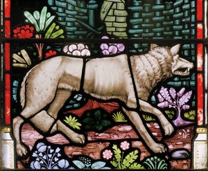 Wolf, detalj från The Good Shepherd, 1865