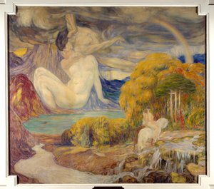 Radioaktivitet, magnetism Målning av Helene Dufau (1869-1939) 1900-talets Paris.