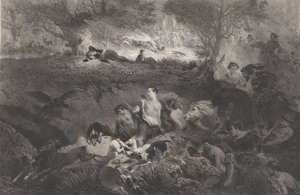 Drömmar om jakt, 1858. av Célestin Nanteuil