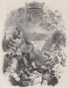 Titelsida för antika och moderna konstnärer, vol. IX, ca. 1848-62.