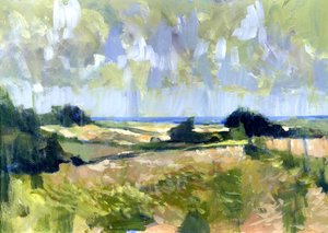 Sutton Downs View, 2007 (akryl ombord)