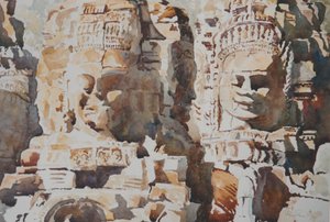 Mitt på morgonen - Sympathy (East), 2000 (akvarell) av Clive Wilson