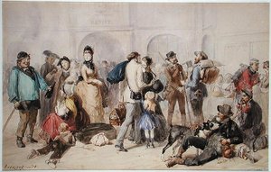 The Concourse at the Old Gare de Lyon, 1873 (wc på papper)