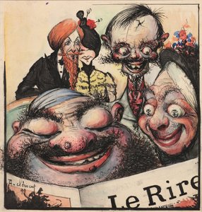 Omslagsdesign för tidningen Le Rire, 1896. av Clément Rochel