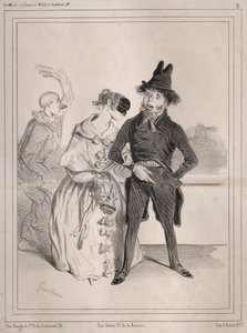 Carnival Pochades: Det är singular! hon säger till mig att jag är Philibert Désormeaux, och att jag passerar för en imbecil!! ....var fan visste hon det? av Clémente Pruche
