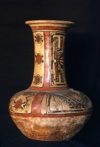 Höghalsad burk, tidig cocle-fas, 700-800 AD (keramik) av Cocle Culture