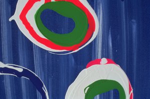 Detalje (Young Flying Fish VI) 1996 (akryl på lærred) swed