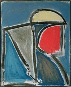 Mask, 1995 (vaxkrita, pastell och kol på papper)