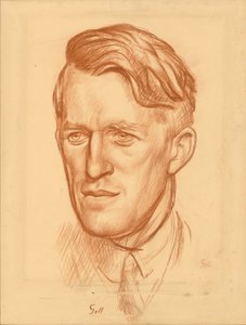 T. E. Lawrence (röd krita på papper)