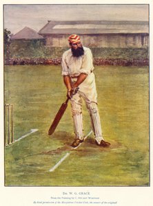 Dr W G Grace (färg litho)